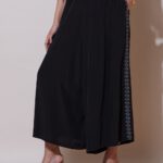 Black Embroidered Palazzos