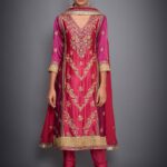 silk embroidered suit